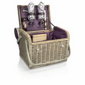 Kabrio - Aviano Basket w/ Built In Table Top, Wine & Cheese Service for 2